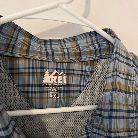 REI Sahara Tech Vented Button Up Long Sleeve Men’s Shirt XXL Fishing Camping - Picture 3 of 13